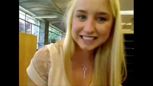 Blond girl squirts in public school - more videos of her on Video baru yang besar