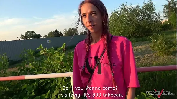 Büyük Crazy lost assistant missed bus & love ride on cock in van yeni Video