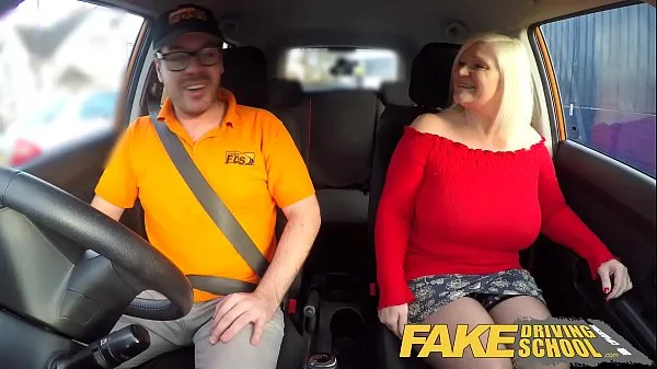 Fake Driving School Busty mature MILF sucks and fucks lucky instructor Video baharu besar