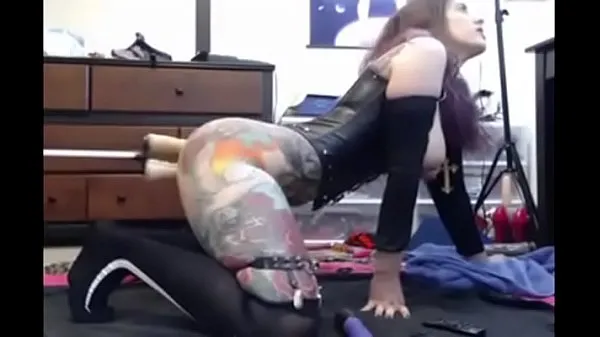 Große Busty Slut Takes Double Dildo Machine Sex for part 2 visitneue Videos
