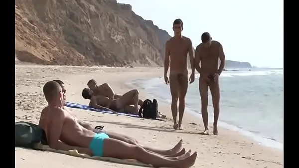 Big Beach gay orgy new Videos