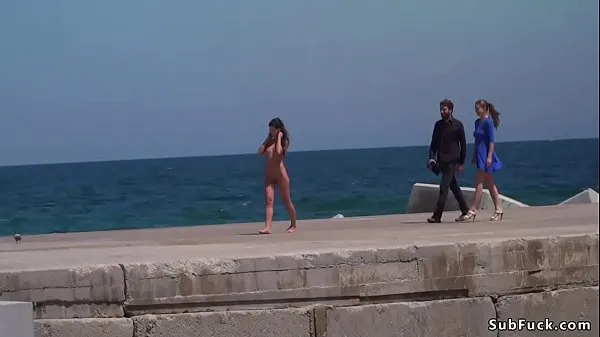 Big Bare Spanish slave walked on streets new Videos