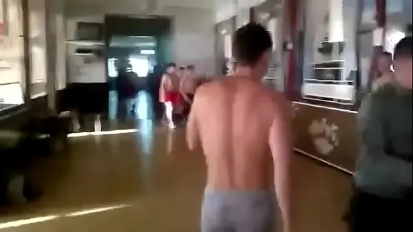 Humorous russian soldier is dancing مقاطع فيديو جديدة كبيرة