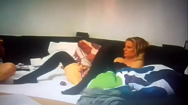 German amateur Couple, blonde Girlfriend masturbate intensiv her little wet pussy with sextoy for me Video baharu besar
