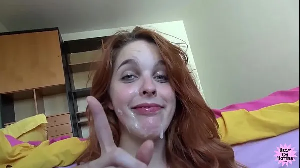 POV Cock Sucking Redhead Takes Facial مقاطع فيديو جديدة كبيرة