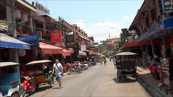 Pub Street Siem Reap Cambodia مقاطع فيديو جديدة كبيرة