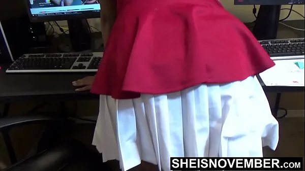 Isoja Smooth Brown Skin Thighs Upskirt Of Hot Young Secretary In Office , Sexy Panty Covering Bubble Butt Cheeks Bending Over Desk Teasing You With Quick Pussy Flash In Her Short Dress Msnovember uutta videota