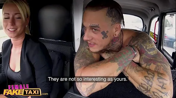 بڑے Female Fake Taxi Tattooed guy makes sexy blonde horny نئے ویڈیوز