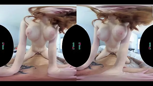 VRHUSH Redhead Scarlett Snow rides a big dick in VR Video baharu besar