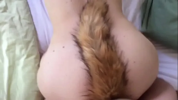 Duże Having sex with fox tails in both nowe filmy