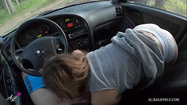 Store Horny Passenger Sucks Dick While Driving Car and Fucks Driver POV - Alisa Lovely nye videoer