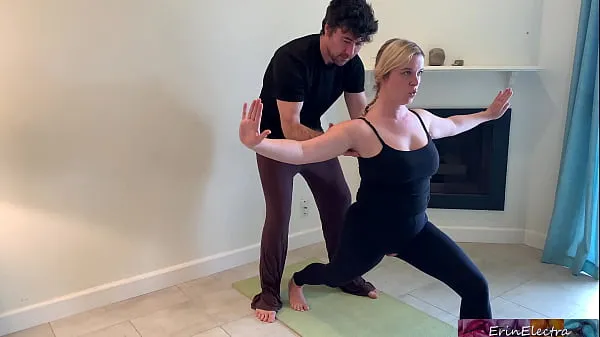 Big Stepson helps stepmom with yoga and stretches her pussy new Videos