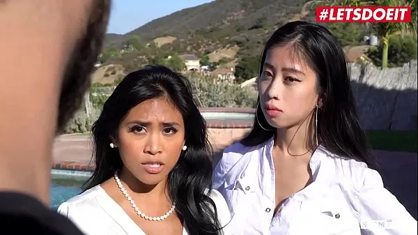 Μεγάλα LETSDOEIT - Two Cute Oriental Girls Ember Snow And Jade Kush Are In For Some Hot Threesome Fuck Outdoor νέα βίντεο