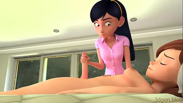 Grote Violet gives Handjob to m. The Incredibles Porn nieuwe video's