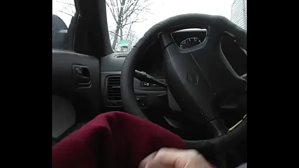 Jacking off and cumming in car but nothing appears Video baru yang besar