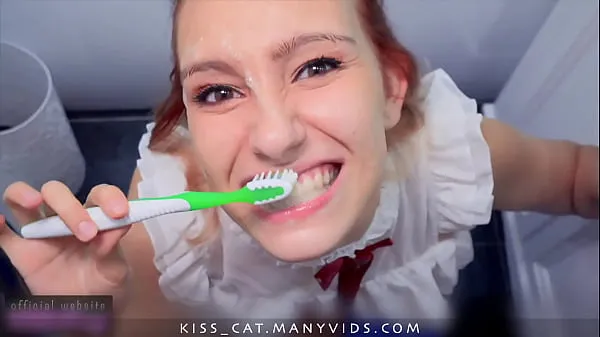 I'm Sloppy Sucking with Face Fucking to get Cum for my Teeth Video mới lớn
