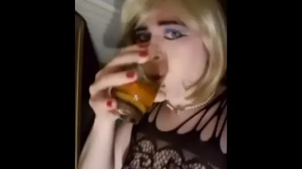 Isoja Sissy Luce drinks her own piss for her new Mistress Miss SSP dumb sissy loser permanently exposed whore uutta videota