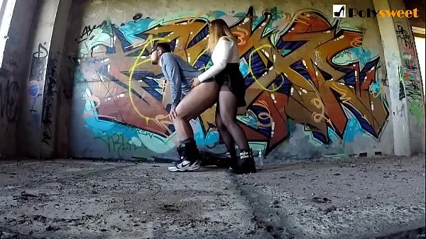 Drawing graffiti, fucking a guy and giving cum on my chest (risky public pegging مقاطع فيديو جديدة كبيرة