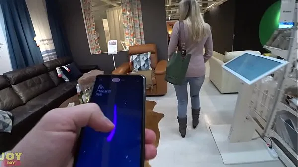 Big Vibrating panties while shopping - Public Fun with Monster Pub new Videos