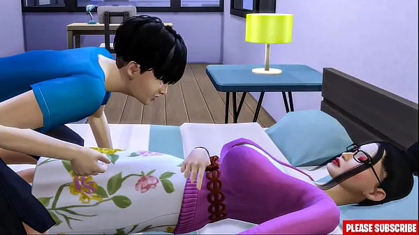 Velká Stepson Fucks Korean stepmom | asian step-mom shares the same bed with her step-son in the hotel room nová videa