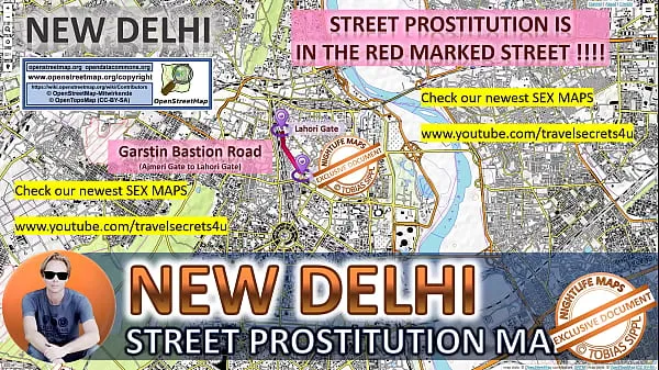 Большие Карта уличной проституции Нью-Дели, Индия, с указанием, где найти стримеров, фрилансеров и публичных домов. Также мы покажем вам бар, ночные клубы и квартал красных фонарей в городе новые видео