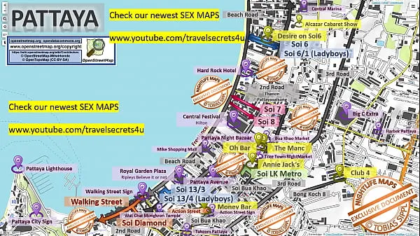 Big Street prostitution map of Pattaya in Thailand ... street prostitution, sex massage, street workers, freelancers, bars, blowjob new Videos