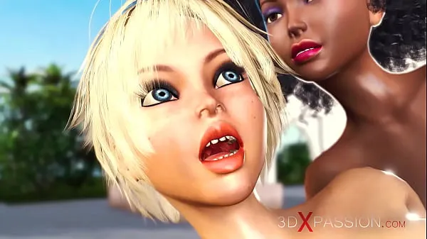 大Hot sex in L.A. Sexy ebony dickgirl plays with young blonde outdoor新视频