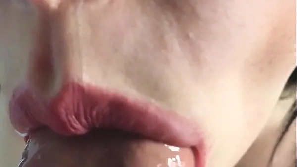 EXTREMELY CLOSE UP BLOWJOB, LOUD ASMR SOUNDS, THROBBING ORAL CREAMPIE, CUM IN MOUTH ON THE FACE, BEST BLOWJOB EVER Video baharu besar
