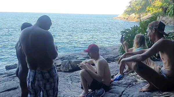 Safadas on the rocks in Fernando De Noronha Video baharu besar