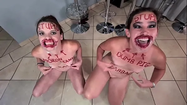 Veľké Two stupid whores doing stupid things | self humiliation and humiliating each other nové videá