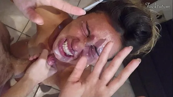 Big Girl orgasms multiple times and in all positions. (at 7.4, 22.4, 37.2). BLOWJOB FEET UP with epic huge facial as a REWARD - FRENCH audio new Videos