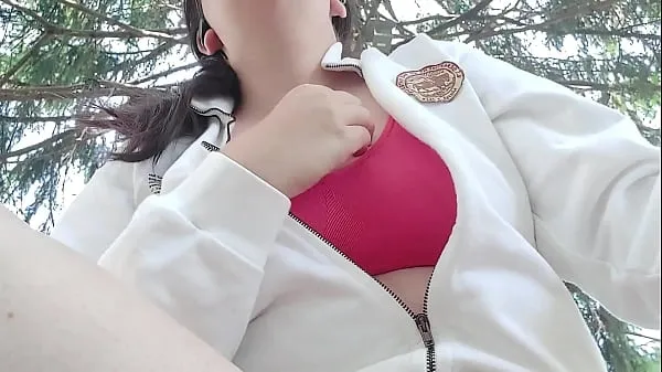 Nipple painful with clothespins while I smoke a cigarette and show you my tits in a public garden - Smoking Compilation Video baharu besar