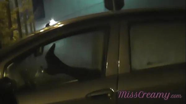 Big Sharing my slut wife with a stranger in car in front of voyeurs in a public parking lot - MissCreamy new Videos