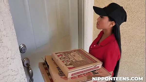 Big Two Guys Playing with Delivery Girl - Ember Snow new Videos