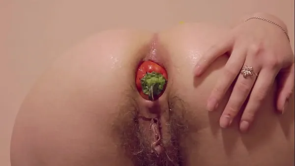 Big Best Extreme Vegetable Anal Insertion! Doggy style brunette fucks her hairy asshole and shows her gaping booty. Homemade fetish in the kitchen new Videos