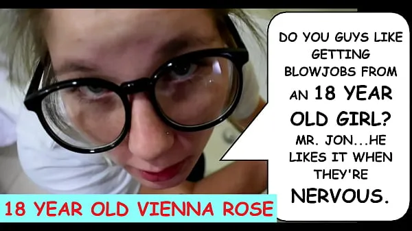 Duże do you guys like getting blowjobs from an 18 year old girl mr jonhe likes it when theyre nervous teenager vienna rose talking dirty to creepy old man joe jon while sucking his cock nowe filmy