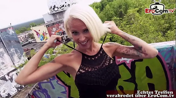 Skinny german blonde Milf pick up online for outdoor sex Video baharu besar