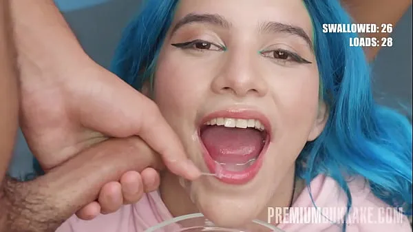 PremiumBukkake - Min Galilea swallows 64 huge cumshots in mouthful bukkake Video mới lớn