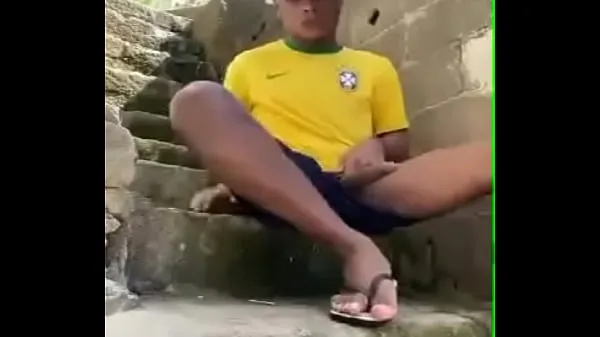 Big Cafuçu masturbating on the stairs new Videos