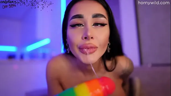 I like to fuck my mouth hard with big dildo Video mới lớn