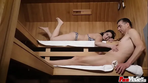 Big EU milf sucking dick in the sauna new Videos