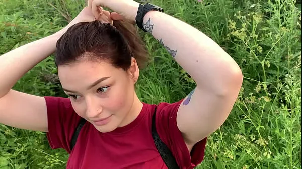 Veľké public outdoor blowjob with creampie from shy girl in the bushes - Olivia Moore nové videá