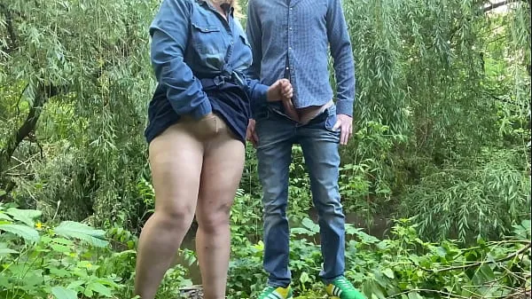 Big Unfamiliar milf in pantyhose masturbating milked my dick in outdoor new Videos