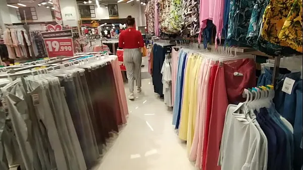 Big I chase an unknown woman in the clothing store and show her my cock in the fitting rooms new Videos