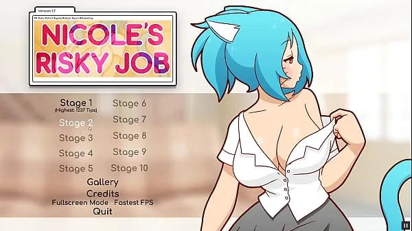 วิดีโอใหม่ยอดนิยม Nicole Risky Job [Hentai game PornPlay ] Ep.2 fondling tits to attract more customers รายการ