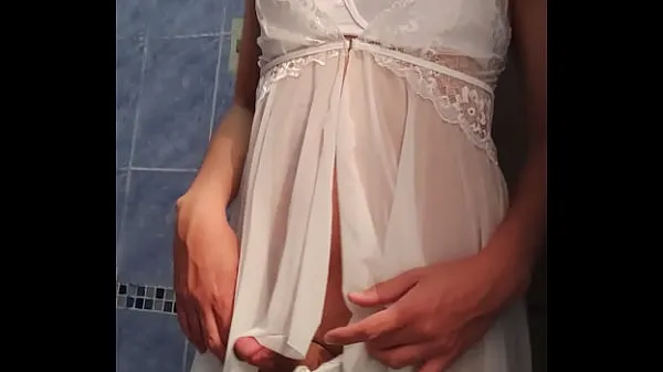 Big Femboy ends up wearing angelic clothes new Videos