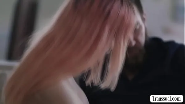 Big Pink haired TS comforted by her bearded stepdad by licking her ass to makes it wet and he then fucks it so deep and hard new Videos