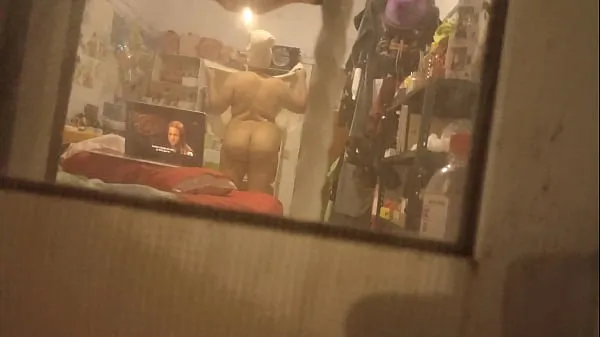 Big My step aunt left the curtains open and I was able to record her while she was getting dressed after the shower new Videos