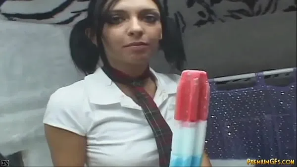 Sweet Stephanie with popsicle Blowjob and Fuckin in Van Video baharu besar