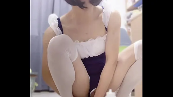 To be played badly! Pseudo-girl tied herself on the stool and was by 3-in-1 Video baharu besar